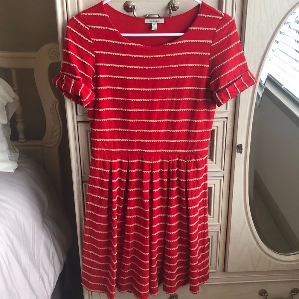 🚫Sold on Depop🚫Anthropologie Bordeaux Dress - Picture 3 of 9